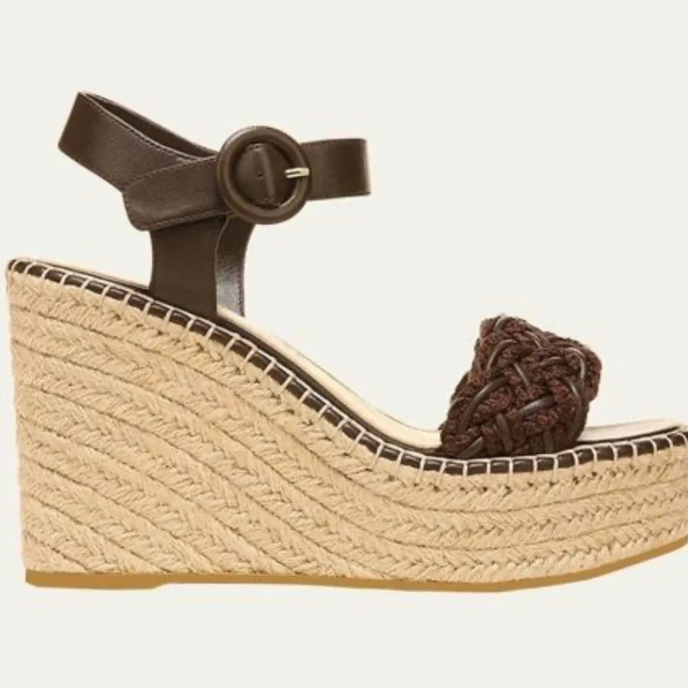 🌹VERONICA BEARD🌹 Reema Espadrille Wedge Sandals Brown Size: 11M